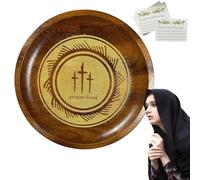 Prayer Bowls for Women with Cards, Prayer Dough Bowl with Prayer Cards, Offering Bowl Prayer Decor, Prayer Bowls for Congregation, Christmas Religious Home Decoration, Religious Prayer Decor for Women