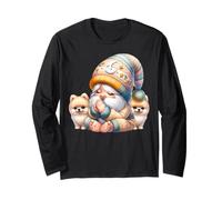 Prayer Gnome Dog Grandpa For Christians Cute Pomeranian Manga Larga