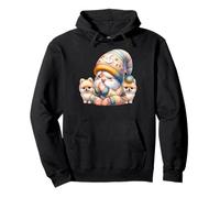 Prayer Gnome Dog Grandpa For Christians Cute Pomeranian Sudadera con Capucha