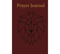 Prayer Journal for Men, 200 pages, College Ruled, Red and Black Lion Cover, For Writing, Business, Office 6x7 Inches