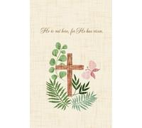 Prayer Journal with Scripture for Women 'He is not here, for He has risen': Christian Floral Notebook with Bible Verses | 128 lined pages