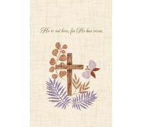 Prayer Journal with Scripture for Women 'He is not here, for He has risen': Christian Floral Notebook with Bible Verses | 128 lined pages