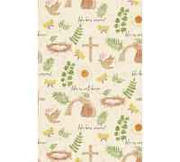 Prayer Journal with Scripture for Women 'He is not here, He has risen': Christian Floral Notebook with Bible Verses | 128 lined pages
