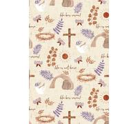 Prayer Journal with Scripture for Women 'He is not here, He has risen': Christian Floral Notebook with Bible Verses | 128 lined pages