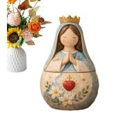 Prayer Keepsake Box - Virgin Mary & Jesus Christian Desk Decor Storage Box