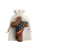 Prayer Table Decorations - Pocket Sized Inspirational Crafts, with Flags Design Wooden Handheld Christian Decor for Home,for Faith Enfoement Men Women Christian Grandparents Church Funeral Travel