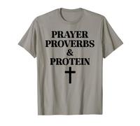 Prayer Warrior Proverbs & Protein Shakes Jesus Weights Faith Camiseta