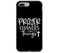 Prayer Warrior tee La oración de la fe Cristiana Cambia Las Cosas Carcasa para iPhone 7 Plus/8 Plus
