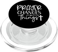 Prayer Warrior tee La oración de la fe Cristiana Cambia Las Cosas PopSockets PopGrip para MagSafe