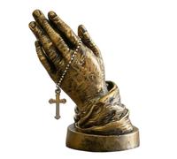 Praying Hands Statue - Resin Dashboard Sculpture Crafts | Portable Tabletop Decoration for Sedans SUVs RVs Trucks Bookcase Window Sill Bookshelf Display Cabinet Dressing Table Nightstand Bedside