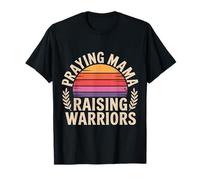 Praying Mama Raising Warriors Faith Maternidad Madre |- Camiseta