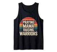 Praying Mama Raising Warriors Faith Maternidad Madre |- Camiseta sin Mangas