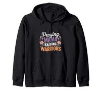 Praying Mama Raising Warriors Faith Maternidad Madre ---- Sudadera con Capucha