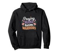 Praying Mama Raising Warriors Faith Maternidad Madre ---- Sudadera con Capucha
