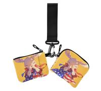 Praying Wallaby - Monedero para mujer, diseño del Día de la Independencia del 4 de julio, monedero con cremallera y correa de muñeca para mujer, 2 unidades, Rezando Wallaby Día de la Independencia del