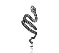 praymos Anillo punk de plata de ley 925 para hombre, gótico, serpiente, tiburón, pata de dragón, calavera, joyería de roca, ajustable para mujeres y hombres, 8, Plata de ley, Sin piedras preciosas