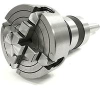 PRAZTECH® Morse Taper Giratorio Live Center 70 mm Portabrocas de torno independiente de 4 mandíbulas (2 3/4 pulgadas) | M14 x 1 | Funcionamiento endurecido y liso | Taller de herramientas de torno