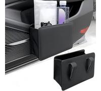 PRBUEHI Papelera Coche para Automóvil Bote de Basura para Coche PU Impermeable para Coche Multifuncional Cubo de Basura del Coche Bote de Basura para Automóvil Pequeño y Plegable(Negro)