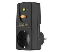 PRCD Protección personal, toma de corriente con interruptor y tapa, salida DI, interruptor de seguridad FI 230 V/16 A, IP54 exterior, 30 mA corriente de error de activación de contacto a tierra,