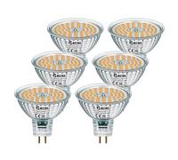 PRCNL GU5.3 MR16 Bombillas LED 6,5 W Luz Blanca Cálido 2700 Kelvin, 615 Lúmenes, Equivalente a Halógenas de 50W, Ángulo de haz de 120°, CA/CC 12 V, No Regulable, Paquete de 6