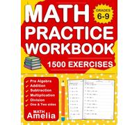 Pre Algebra Workbook For Grades 6-9 ( One & Two Side ): Pre Algebra Practice Workbook For 6th, 7th, 8th Grade And 9th Grade With 1500 Exercises And ... | Pre Algebra Math Homework For Grades 6-9