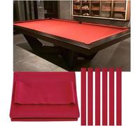 Pre-Cut Billiard Cloth For Home Leisure Clubs(Rosso)