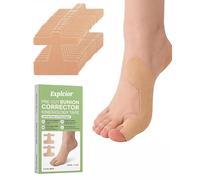 Pre Cut Bunion Corrector Kinesiology Tape Big Toe Support Feet Hallux Valgus Ankle Tape Support Athletic Cushioning Breathable Latex Free Skin Friendly Comfort for Runners Daily Walking(Skin,50pcs)