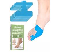 Pre Cut Bunion Corrector Kinesiology Tape Big Toe Support Feet Hallux Valgus Ankle Tape Support Athletic Cushioning Breathable Latex Free Skin Friendly Comfort for Runners Daily Walking(Blue,20pcs)