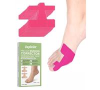 Pre Cut Bunion Corrector Kinesiology Tape Big Toe Support Feet Hallux Valgus Ankle Tape Support Athletic Cushioning Breathable Latex Free Skin Friendly Comfort for Runners Daily Walking(Pink,50pcs)