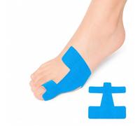 Pre-Cut Bunion Corrector Kinesiology Tape, Bunion Relief Toe Correction Wrap, Bunion Tape for Big Toes, Breathable Big Toe Ankle Tapes Support (Blue, 50Pcs)