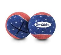 Pre-cut Walker Glide Balls - 15 Colors & Styles (Patriotic) by AMP