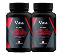 Pre Entreno con Creatina, Beta Alanina y L-Carnitina | Cápsulas Vegetales | Contribuye a Aumentar la Masa Muscular y la Fuerza | Aporta Energía Extra