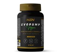 Pre-entreno sin estimulantes Evopump de HSN | 90 Cápsulas Vegetales - Pre Entreno sin Cafeína ni Creatina - Nitratos Suplemento - Pre Workout Óxido Nítrico | No-GMO, Vegano, Sin Gluten