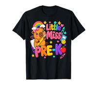 Pre-K Capybara Pencil Bow Back to School Girls Camiseta