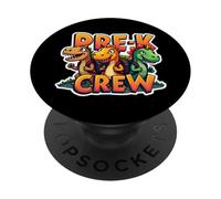 Pre-K Crew Dinosaur Lover T-Rex Dino Primer día de Escuela PopSockets PopGrip Adhesivo