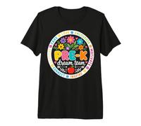 Pre-K Dream Team Floral Teacher Back to School Camiseta Premium