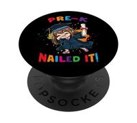 Pre K Graduación Dabbing Girl Class Nailed it Grad Kids PopSockets PopGrip Adhesivo