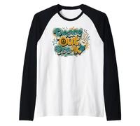 Pre-K Graduate Graffiti V Sign Peace Symbol Camiseta Manga Raglan