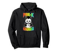 Pre-K Graduate Preescolar Graduación Divertido Oso Panda Feliz Sudadera con Capucha