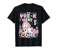 Pre-K Here I Come Unicorn Preschooler Back To School Camiseta