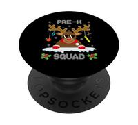 Pre-K Teacher Squad Rindeer Funny Teacher Christmas Sweater PopSockets PopGrip Adhesivo