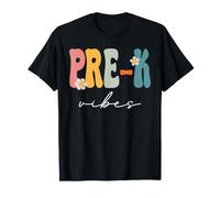 Pre-K Vibes Groovy Mujeres De Vuelta A La Escuela Camiseta