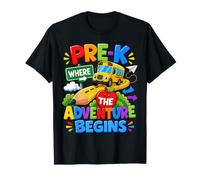 Pre-K Where The Adventure Begins Back To School Bus Camiseta