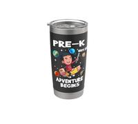 Pre-K Where The Adventure Begins Back To School For Boys Vaso térmico de acero inoxidable de doble pared