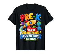 Pre-K Where The Adventure Begins Space Back To School Camiseta