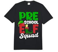Pre School Elf Squad Elf Squad Kindergarten Christmas Comfort Colors Adult Heavyweight T-Shirt