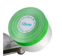 Pre-Taped Paint Masking Film Roll | Polyethylene Protective Covering For Spray Painting & Protection | Easy Apply Paint Shield For Automotive Refinishing, Furniture Projects & Wall Renovation