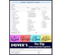 Pre Trip Log Book for CDL Truck Drivers: Vehicle Inspection Checklist Sheets | 8.5 x 11 Large Size 200 pages Drivers Notebook