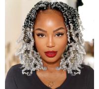 Pre-twisted Passion Twist Crochet Hair 10 Inch 8 Packs Crochet Passion Twist Pre Looped Short Ombre Passion Twist Hair Crochet Twist Braids