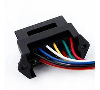 Pre Wired Thick Wires Sturdy Black Cover 6 Way 2 in 6 Out Automotive Fuse Box for Cars Trucks Trailers Buses Protects Vehicle Electrical Circuits